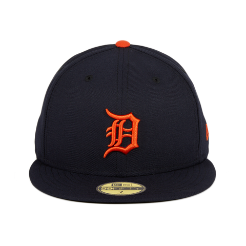 59Fifty Detroit Tigers Road Hat - Navy, Orange