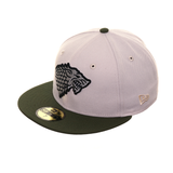 Pre-Order Exclusive New Era 59Fifty House Stark Hat - 2T Stone, Olive