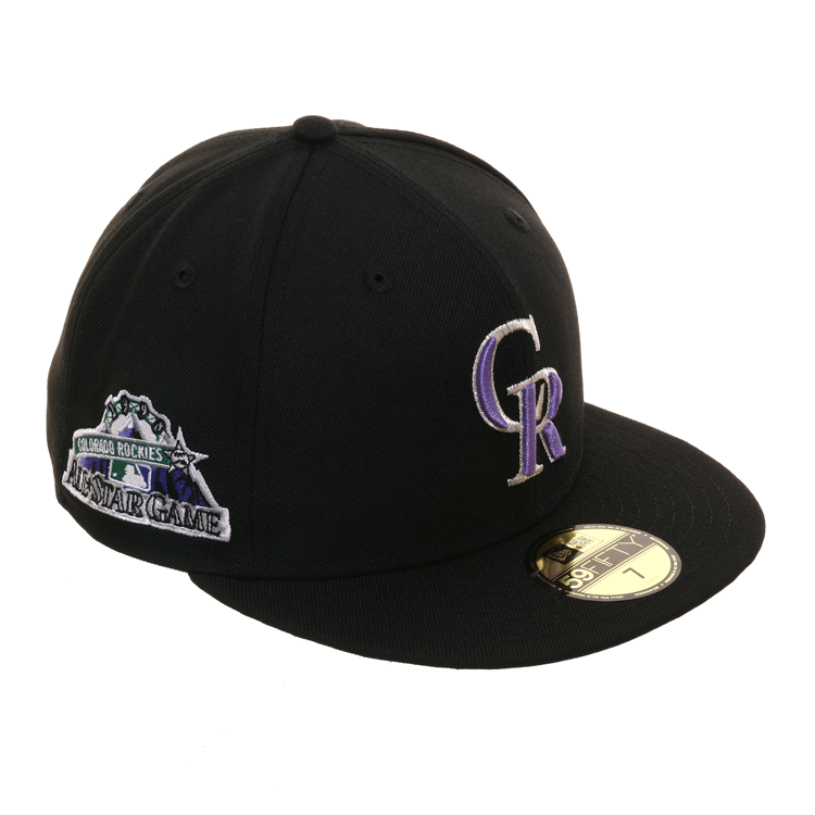 Exclusive New Era 59Fifty Colorado Rockies 1998 All Star Game Patch Hat - Black