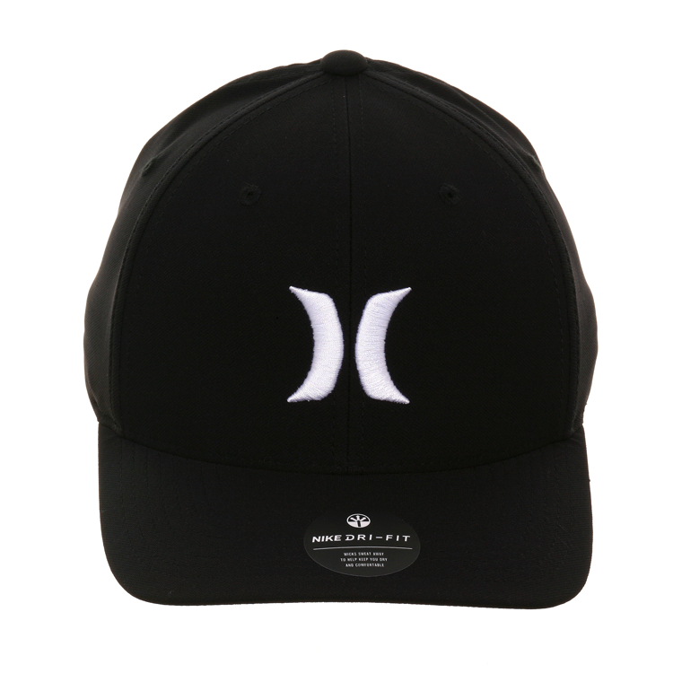 Hurley Dri-Fit One & Only Flexfit Hat - Black, White