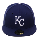 Exclusive New Era 59Fifty Kansas City Royals Game Hat - Royal