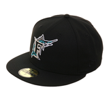 Exclusive 59Fifty Miami Marlins 1993 Logo Neon Hat - Black