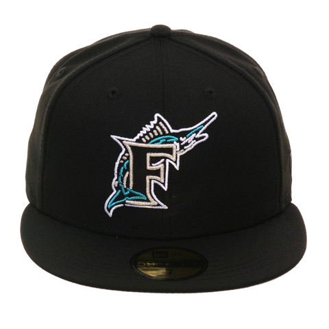 Exclusive 59Fifty Miami Marlins 1993 Logo Neon Hat - Black