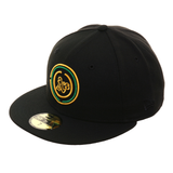 Exclusive 59Fifty Oakland Athletics Logo Neon Hat - Black