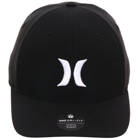 Hurley Dri-Fit One & Only Flexfit Hat - Black, White