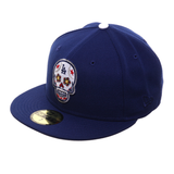 Exclusive New Era 59Fifty Los Angeles Dodgers Sugar Skull Hat - Royal