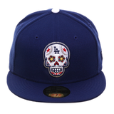 Exclusive New Era 59Fifty Los Angeles Dodgers Sugar Skull Hat - Royal