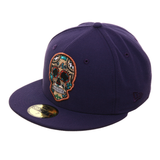 Exclusive New Era 59Fifty Arizona Diamondbacks Sugar Skull Hat - Purple