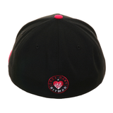 WWE New Era 59Fifty Brett Hart Hat - 2T Black, Pink