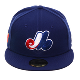 Exclusive New Era 59Fifty Montreal Expos Canadian Flag Game Hat - Royal