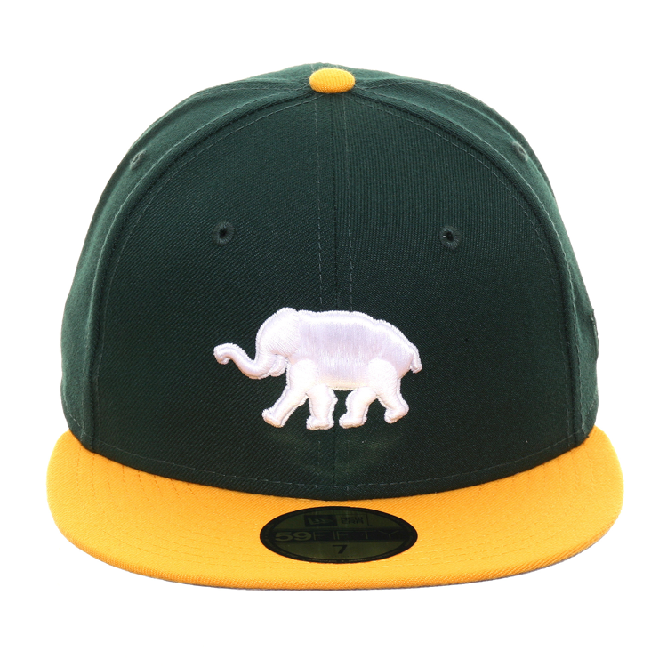 Exclusive New Era 59Fifty Oakland Athletics BP Hat - 2T Green, Gold