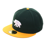 Exclusive New Era 59Fifty Oakland Athletics BP Hat - 2T Green, Gold