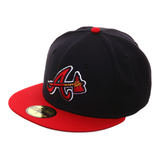 New Era 59Fifty Atlanta Braves Alternate Hat - 2T Navy, Red