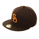 Exclusive New Era 59Fifty San Diego Padres 1980 Hat - Brown, Gold, Orange