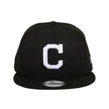 New Era 9Fifty Cleveland Indians Snapback Hat - Black, White