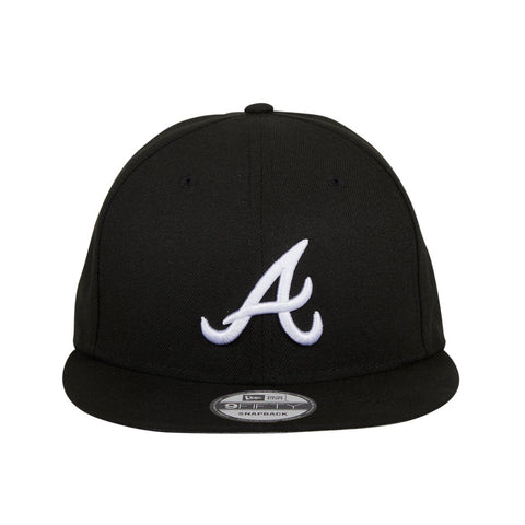 New Era 9Fifty Atlanta Braves Snapback Hat - Black, White