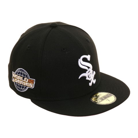 Exclusive New Era 59Fifty Chicago White Sox 2005 World Series Hat - Black, Light Pink