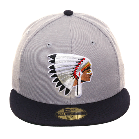 Exclusive New Era 59Fifty Spokane Indians 1970 Hat - 2T Gray , Navy