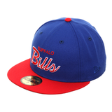 Exclusive New Era 59Fifty Buffalo Bills Script Hat - 2T Royal, Red