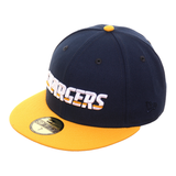 Exclusive New Era 59Fifty Los Angeles Chargers Word Hat - 2T Navy, Gold