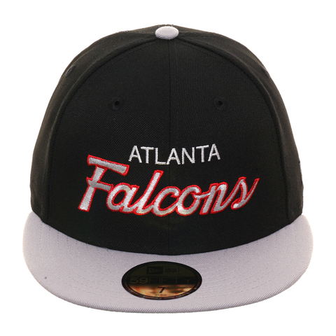 Exclusive New Era 59Fifty Atlanta Falcons Script Hat - 2T Black, Gray