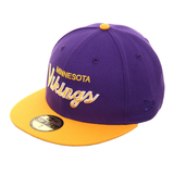 Exclusive New Era 59Fifty Minnesota Vikings Script Hat - 2T Purple, Gold