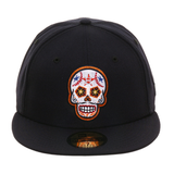 Exclusive New Era 59Fifty Houston Astros Sugar Skull Hat - Navy