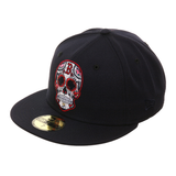 Exclusive New Era 59Fifty Boston Red Sox Sugar Skull Hat - Navy