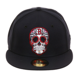 Exclusive New Era 59Fifty Boston Red Sox Sugar Skull Hat - Navy