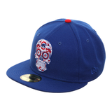 Exclusive New Era 59Fifty Chicago Cubs Sugar Skull Hat - Royal