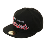 Exclusive New Era 59Fifty New England Patriots Script Hat - Black