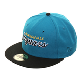 Exclusive New Era 59Fifty Jacksonville Jaguars Script Hat - 2T Teal, Black