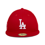 Exclusive New Era 59Fifty Los Angeles Dodgers Mexico Flag Patch Hat - Red, White