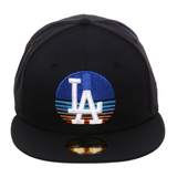 Exclusive New Era 59Fifty Los Angeles Dodgers Sunrise Hat - Navy