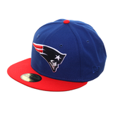 Exclusive New Era 59Fifty New England Patriots Hat - 2T Royal, Red