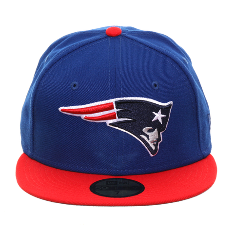 Exclusive New Era 59Fifty New England Patriots Hat - 2T Royal, Red