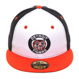 Exclusive New Era 59Fifty Detroit Tigers 1964 Logo Rail Hat - White, Navy, Orange