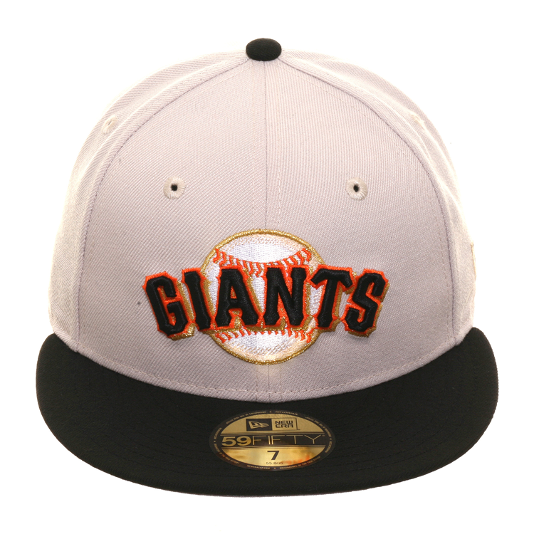 Exclusive New Era 59Fifty San Francisco Giants Logo Hat - 2T Stone, Black