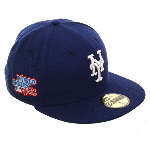 Exclusive New Era 59Fifty New York Mets World Series 1986 Glow In Dark Hat - Royal