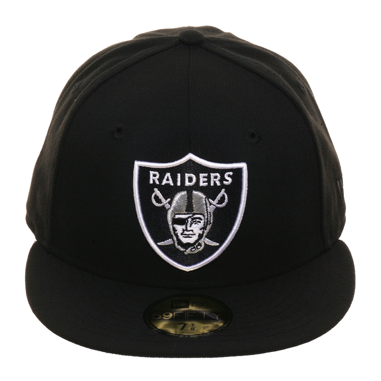 Exclusive New Era 59Fifty Oakland Raiders w/ Red Undervisor Hat - Black