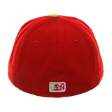 Exclusive New Era 59Fifty Mahoning Valley Peppers Grandma Hat - 2T Red, Light Green