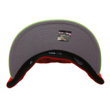 Exclusive New Era 59Fifty Mahoning Valley Peppers Grandma Hat - 2T Red, Light Green