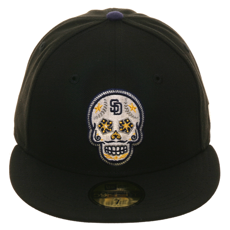 New Era 59FIFTY San Diego Padres Sugar Skull Fitted Hat Dark Brown