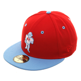 Exclusive New Era 59Fifty Oilers Roughneck Hat - 2T Red, Light Blue