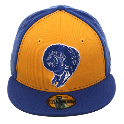 Exclusive New Era 59Fifty Los Angeles Rams 1970 Rail Hat - Gold, Royal