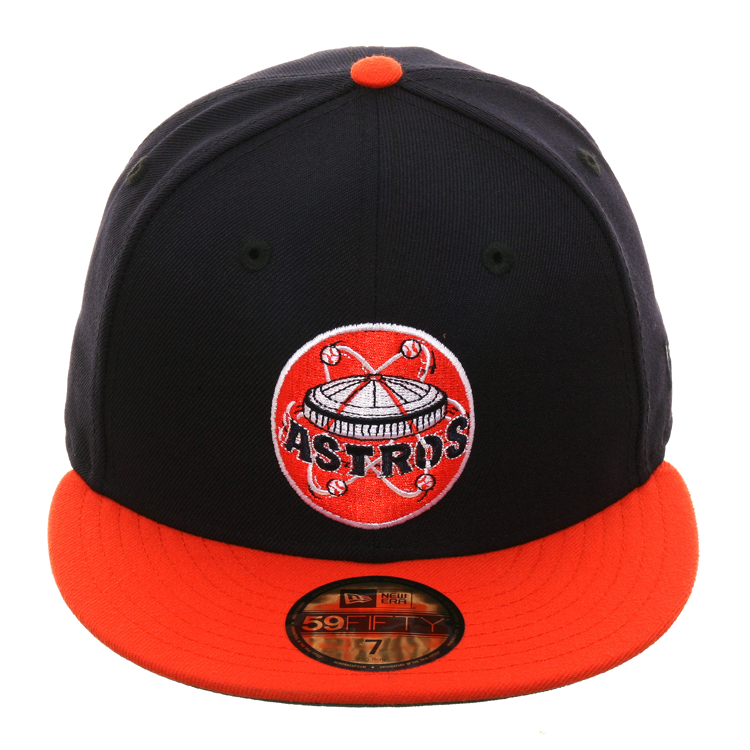 Exclusive New Era 59Fifty Houston Astros 1965 Logo Hat - 2T  Navy, Orange