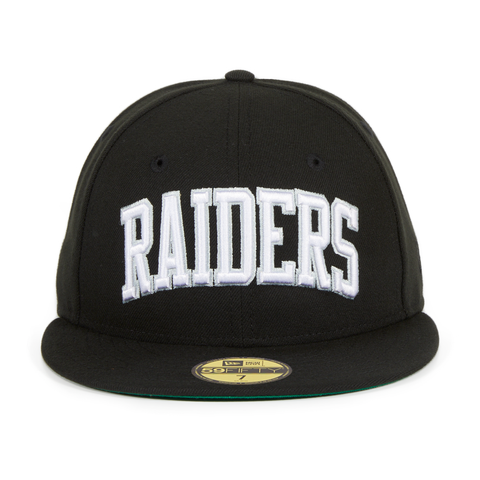 Exclusive New Era 59Fifty Oakland Raiders Arch Hat - Black