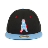 New Era 59Fifty Houston Oilers Hat - 2T Black, Light Blue