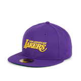 Exclusive New Era 59Fifty Los Angeles Lakers Alternate Word Hat - Purple