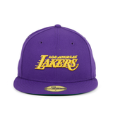 Exclusive New Era 59Fifty Los Angeles Lakers Alternate Word Hat - Purple